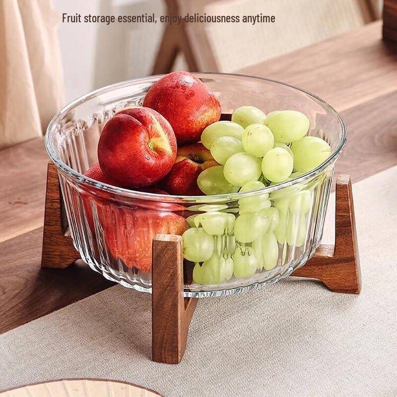 Genas New Chinese Style Glass Fruit & Snack Plate with Lid