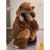 Nightgown + Pants Velvet Pajamas Two-piece Autumn and Winter Capybara Long Nightgown Adult Anime Pajamas Cartoon Pajamas