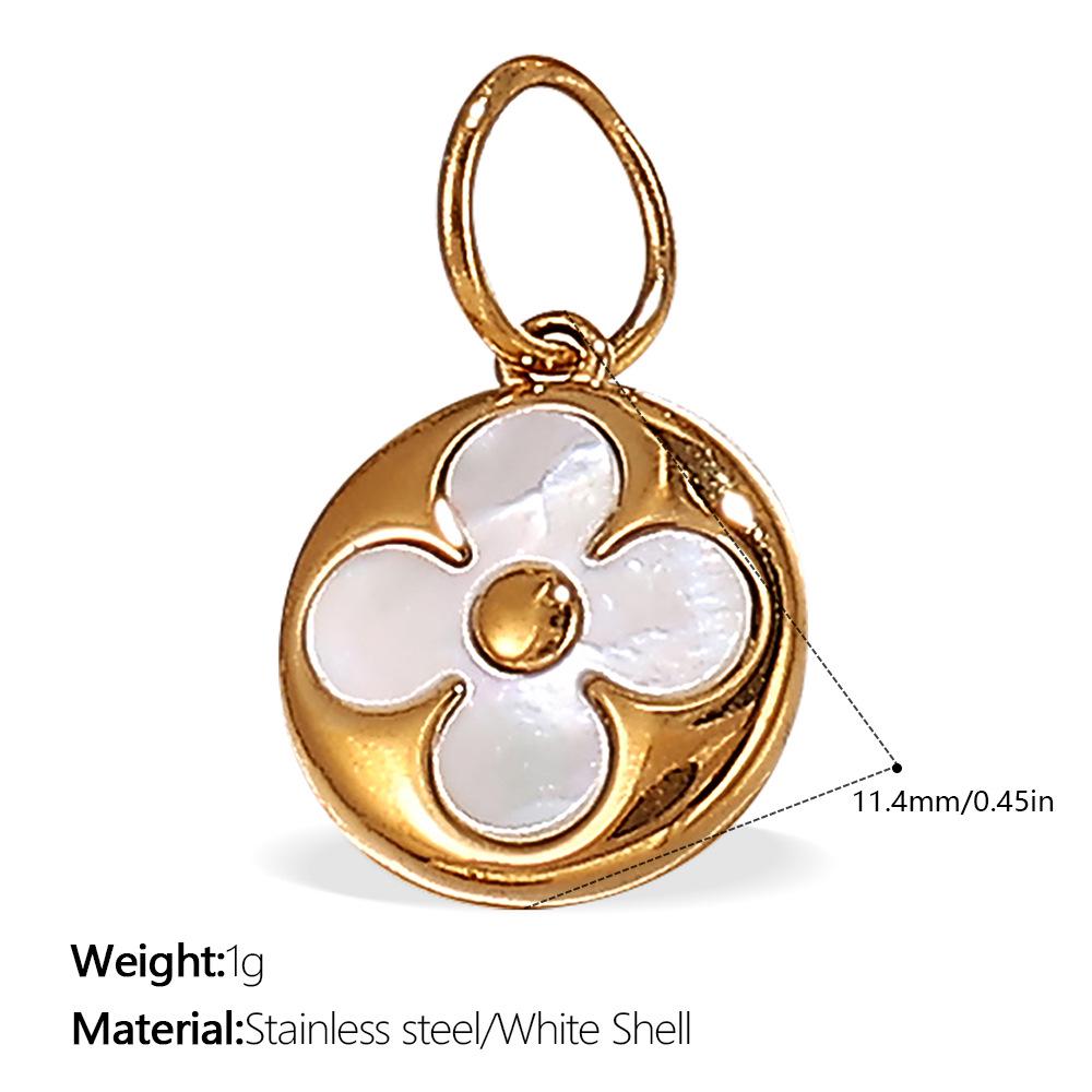 18K Gold-Plated Stainless Steel Beach-Style Pendant Necklace