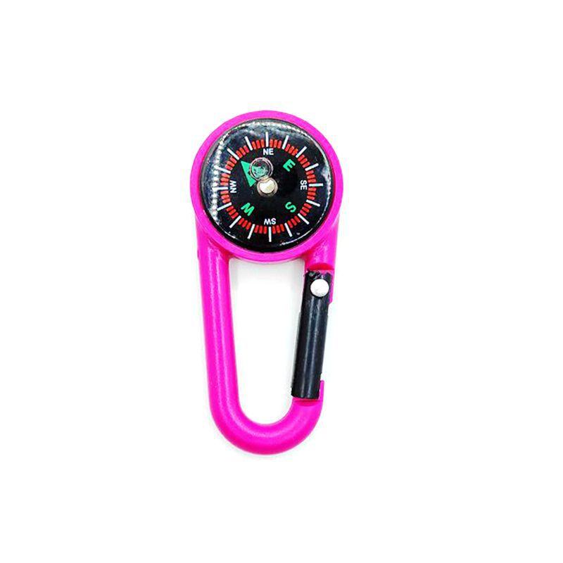 Outdoor Carabiner with Compass Portable Backpack Hook Multifunctional Camping Hiking Survival Key Ring Accessory
