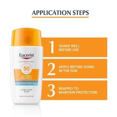 Eucerin Sun Face Hydro Protect Ultra-Light Fluid SPF50+ (50mL, 10mL)