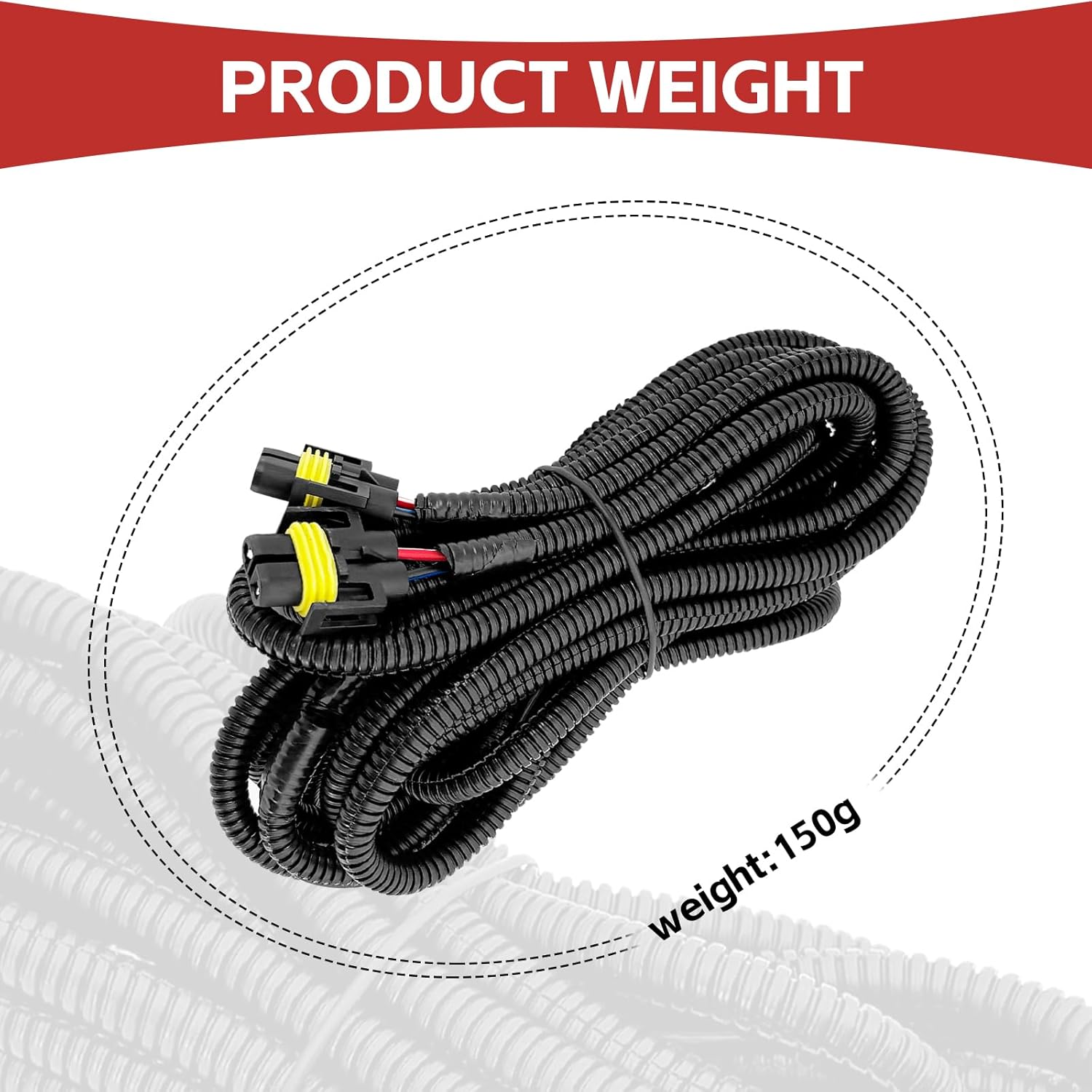 LED Fog Light Wiring Harness Kit, Compatible with Chevy Silverado 1500/2500 2003-2006 (Classic 2007)