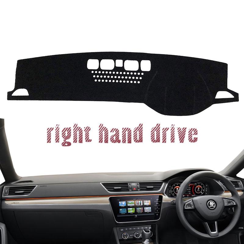 Armaturenbrettabdeckung Dash Mat Schutz vor Licht Teppich für Skoda Superb 3 B8 3V 2016 2017 2018 MK3 Autozubehör