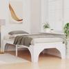 Bed Frame White 75 x 190 cm Solid Pine Wood