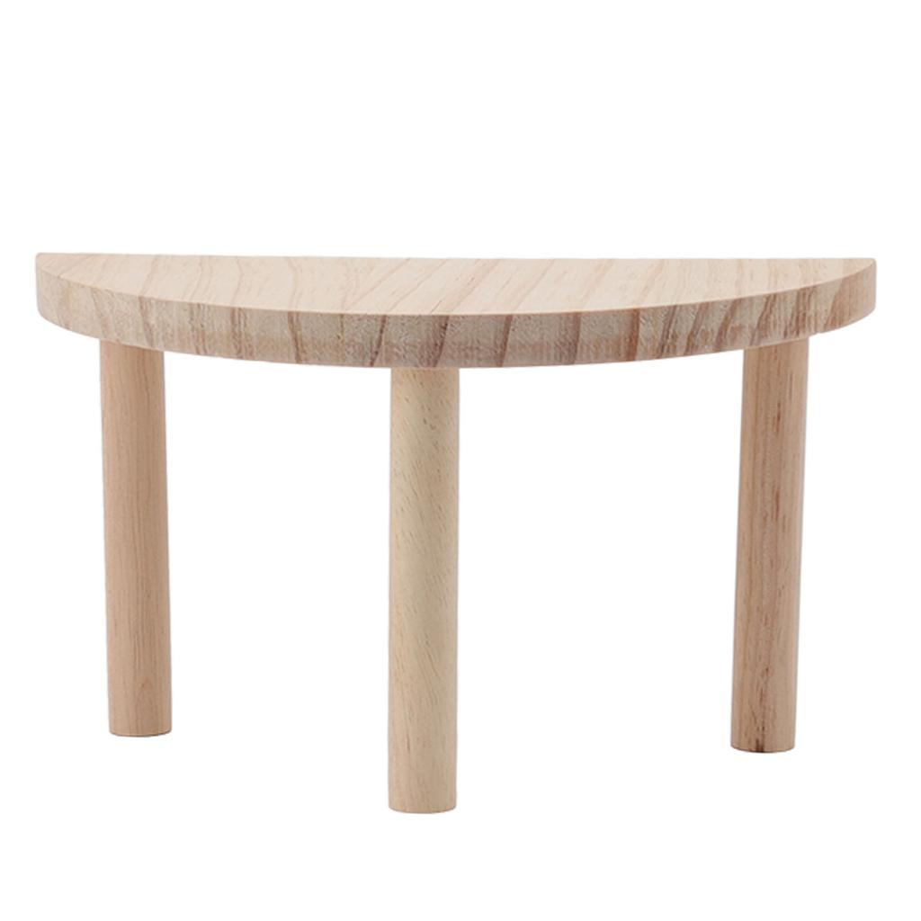 Hamster Play Wooden Platform Half Round Safe Pine Hamster Stand Platform for Small Animal