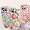 For Xiaomi Redmi 12C 11A 4G Phone Case Redmi 12 4G Poco C55 Back Cover Soft Liquid Silicone Pnada Rabbit Flower Cute Fundas