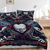 3pcs Clown Horror Clown Duvet Cover Set - Machine Washable, Includes 1 Duvet Cover and 2 Pillowcases, No Core Included, All-Season Home Deco