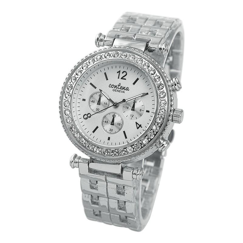 silver rhinestone watch
