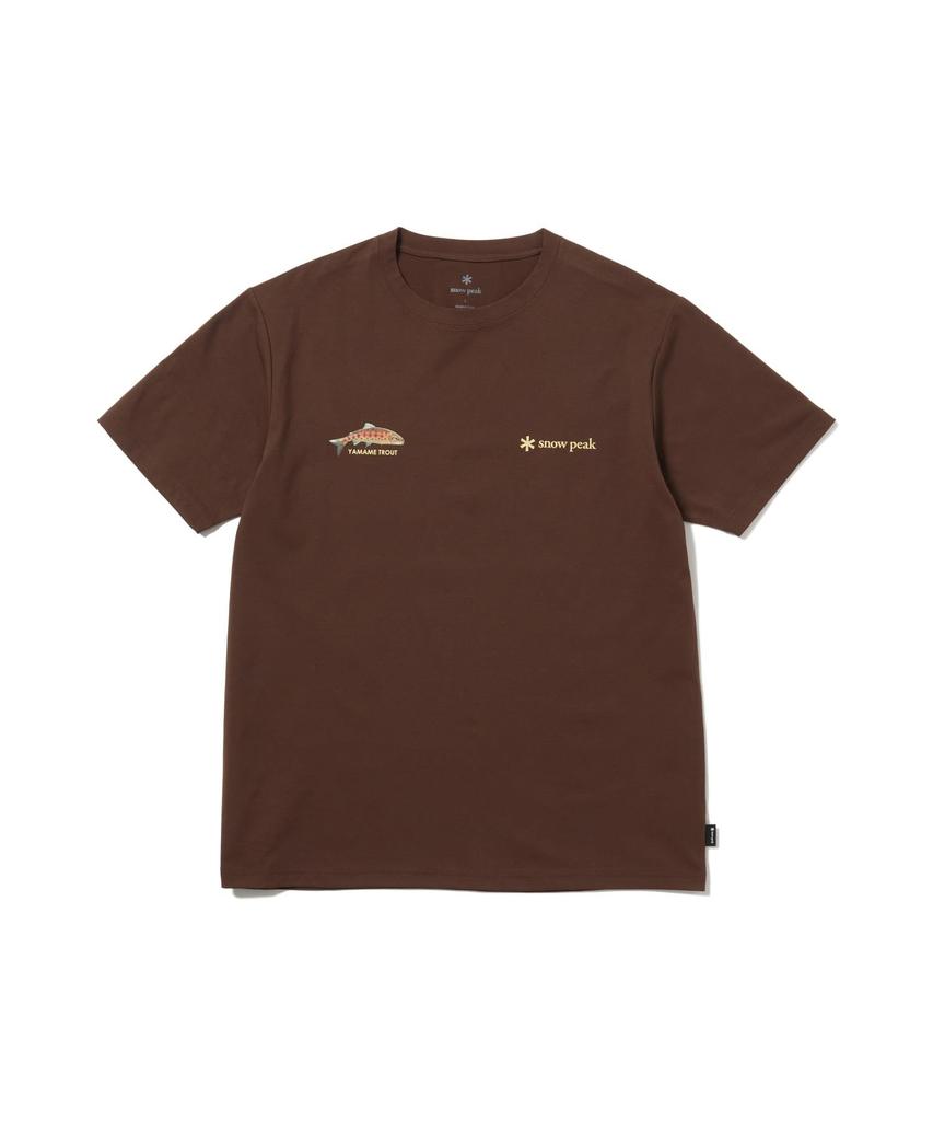 Northland Trout Dry Short M [Snow Peak] T-Shirt TS-26SU008 T-shirt, Sleeve, Men's/Women's, BROWN,
