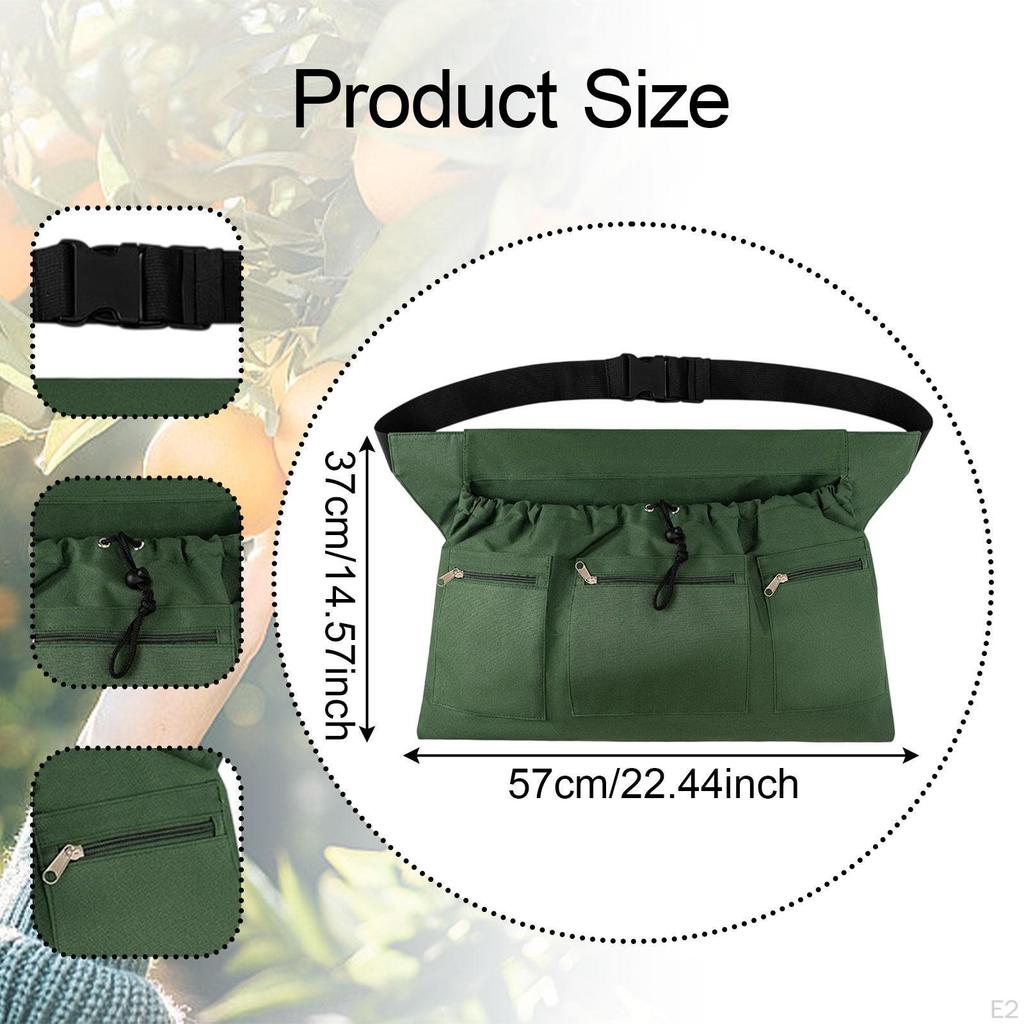 Picking Apron, Harvest Apron for The Garden, Practical Storage Bag with Waist Belt, Adjustable