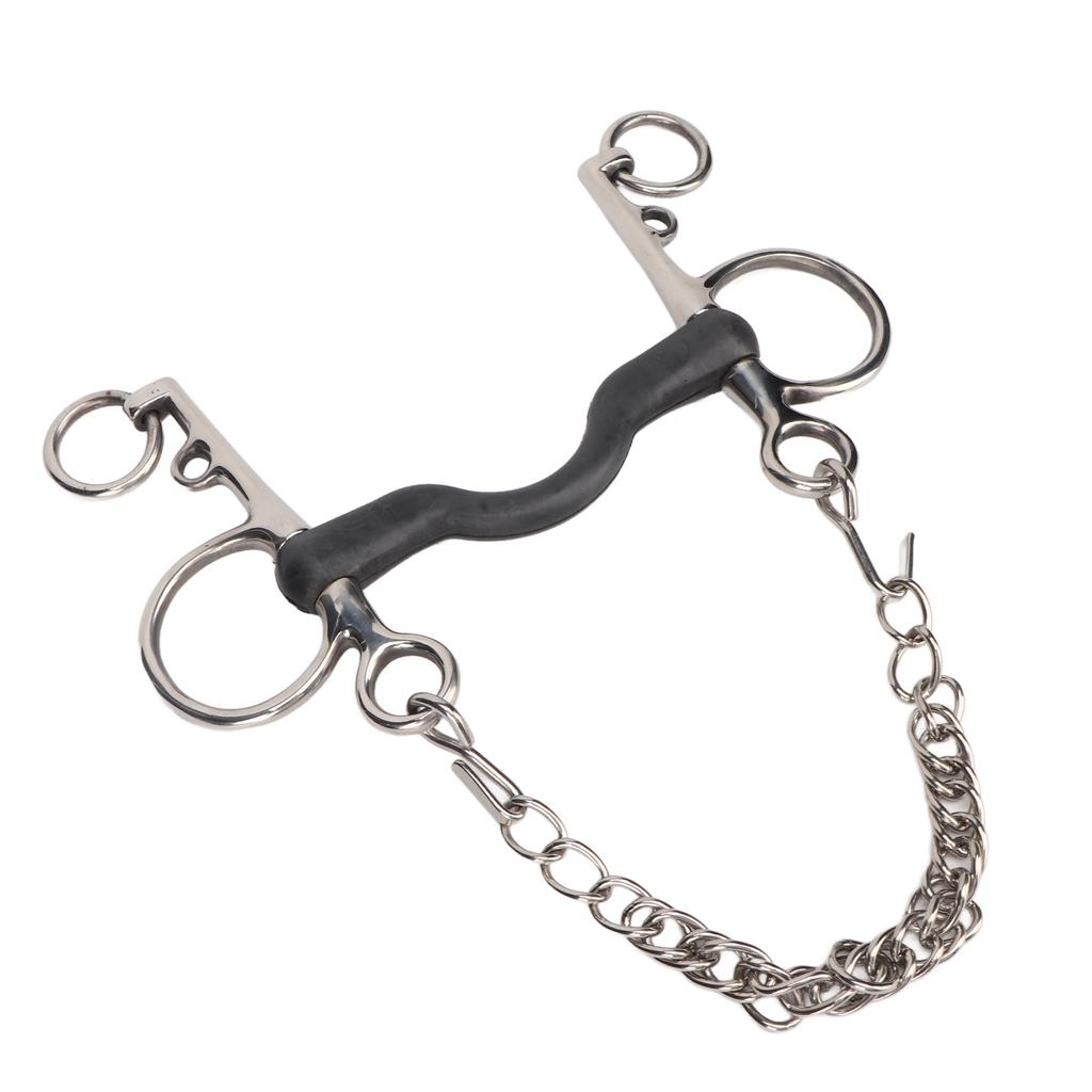 Horse Mouth Bit Stainless Steel Safe Rustproof Hand Polishing Horse Mouth Snaffle for Horse