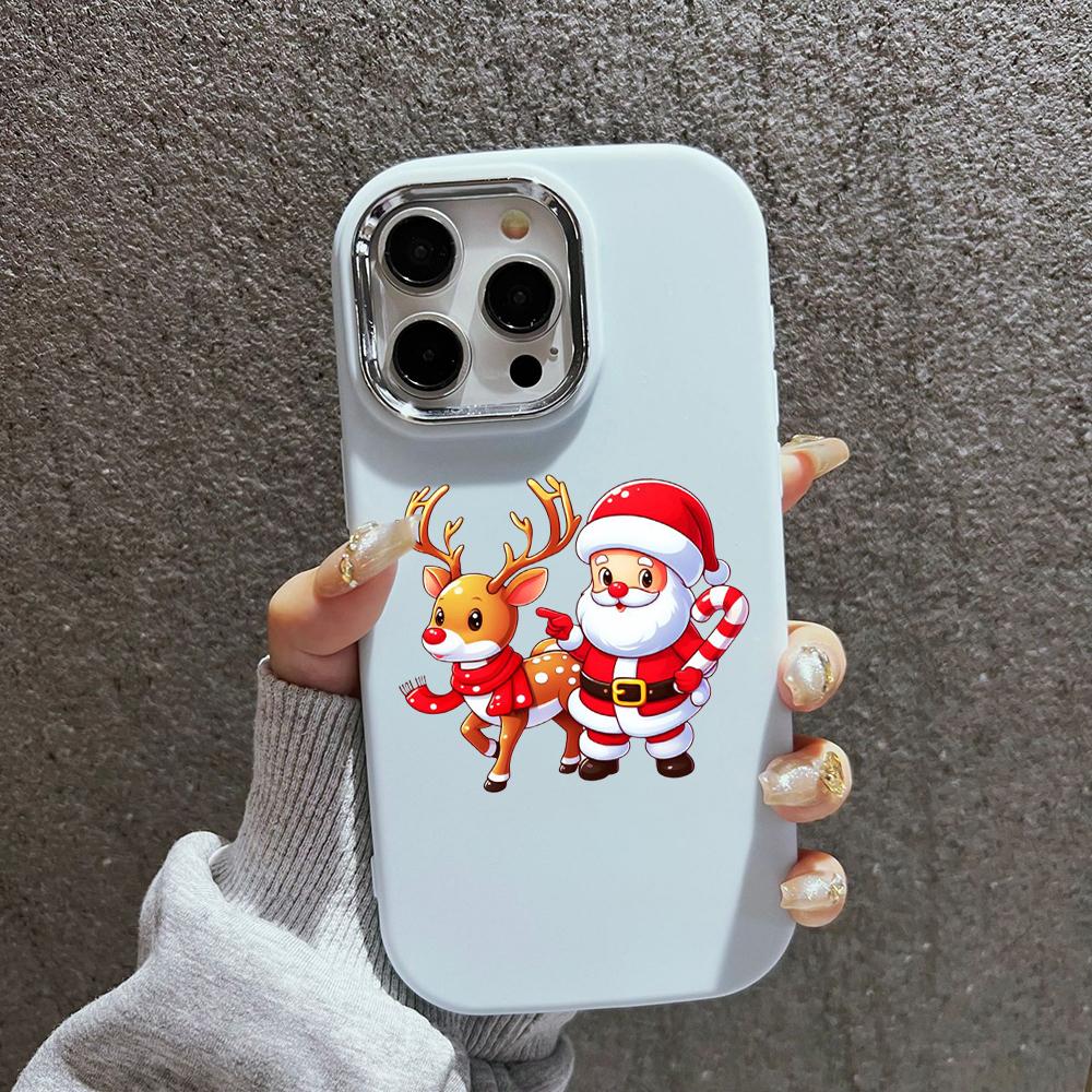 N100 Веселые рождественские мягкие чехлы для телефонов iPhone 15 16 Pro Max Xiaomi 11 — фото 15