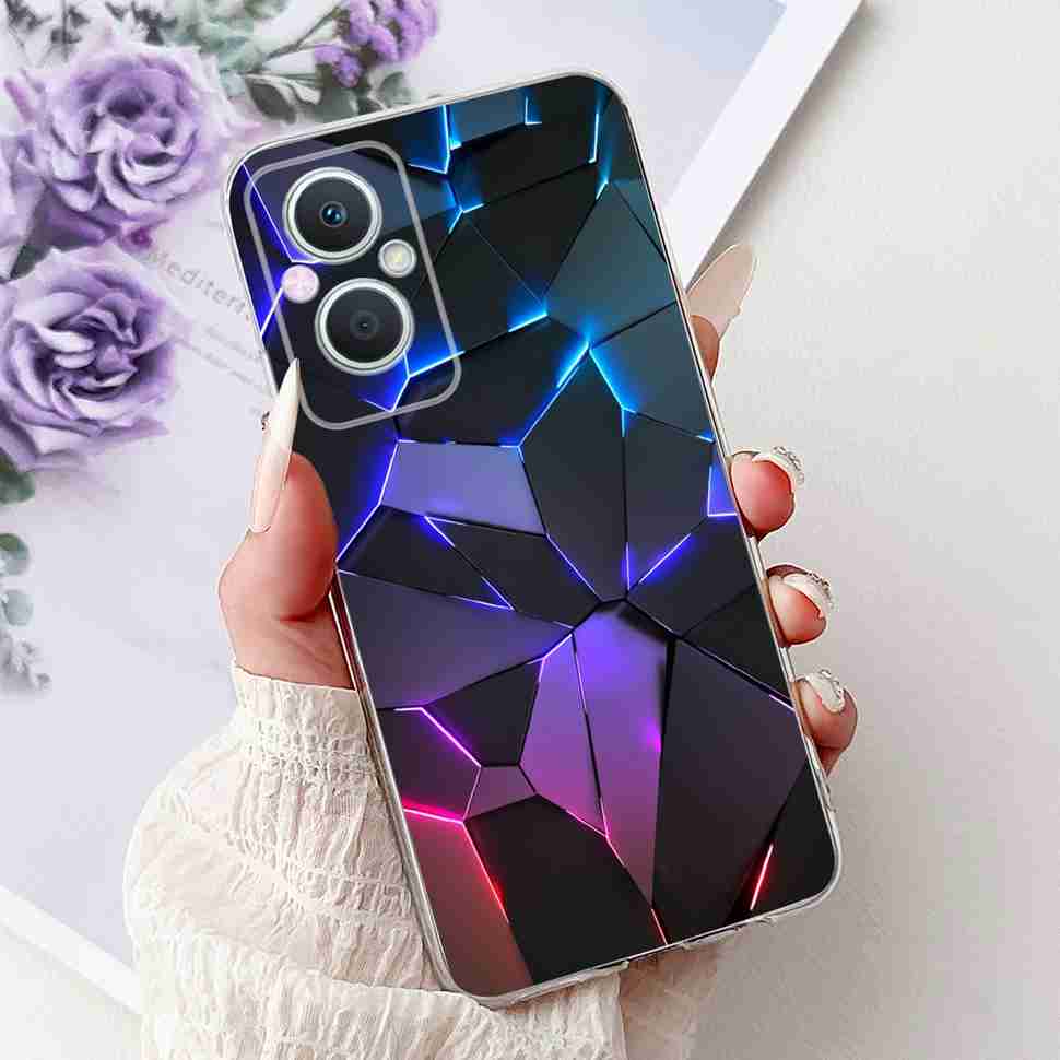 For Oppo A96 5G 6.43" PFUM10 Case PHA120 Luxurious Love Cute Cat TPU Soft Silicone Cover For Oppo Reno7 Z 5G CPH2343 Phone Shell