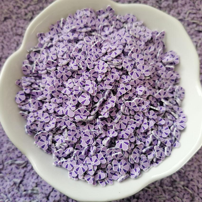 1kg DIY Craft Slime Sprinkles Purple Sea Shell Polymer Clay Sprinkles Slices 1kg