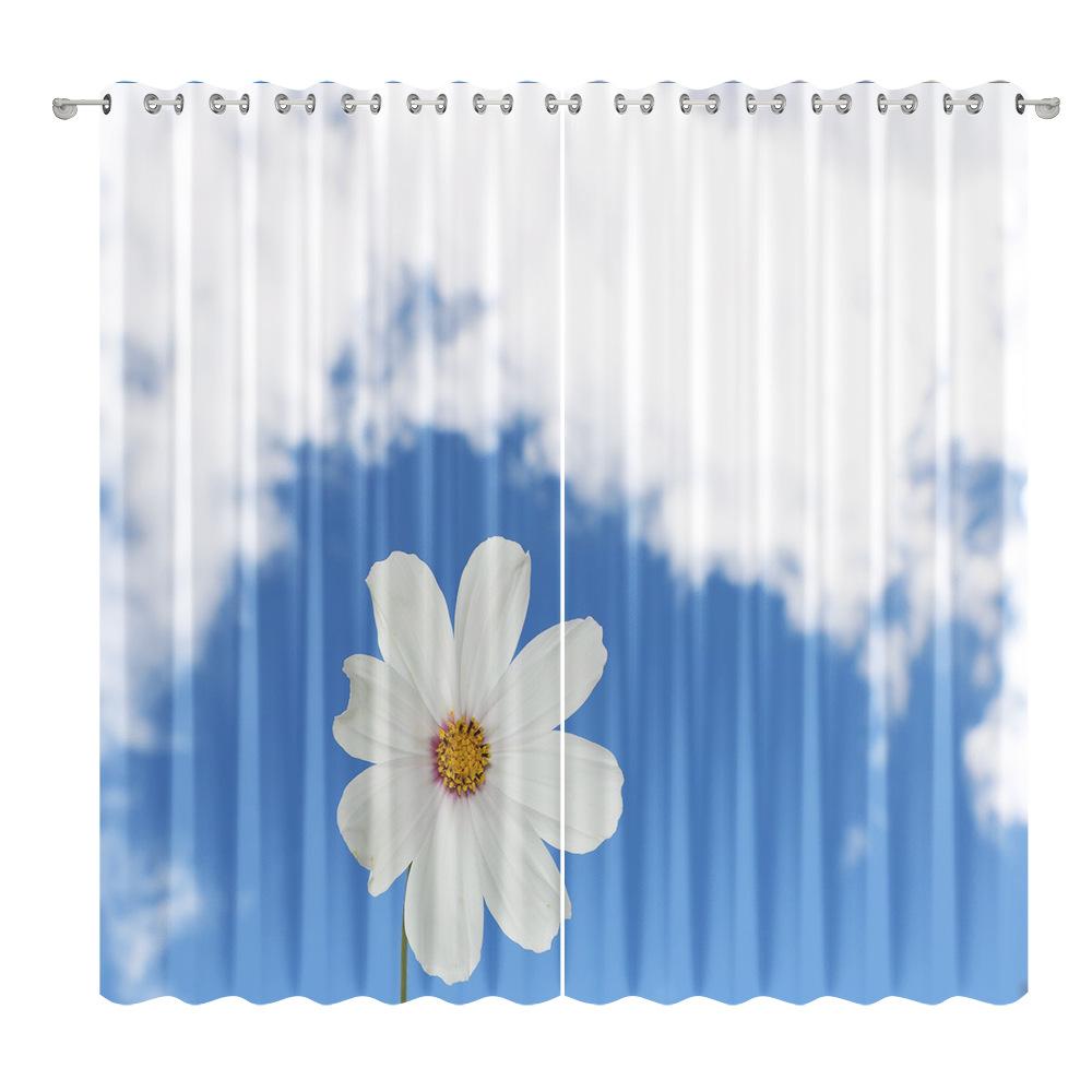 Landscape Curtain Cloth Bedroom Living Room Balcony Blackout Curtain Office Hotel Insulation Curtain