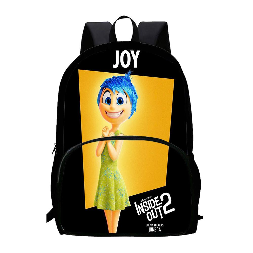 Inside Out 2 Student Backpack Large Capacity Oxford Cloth School Bag Unisex