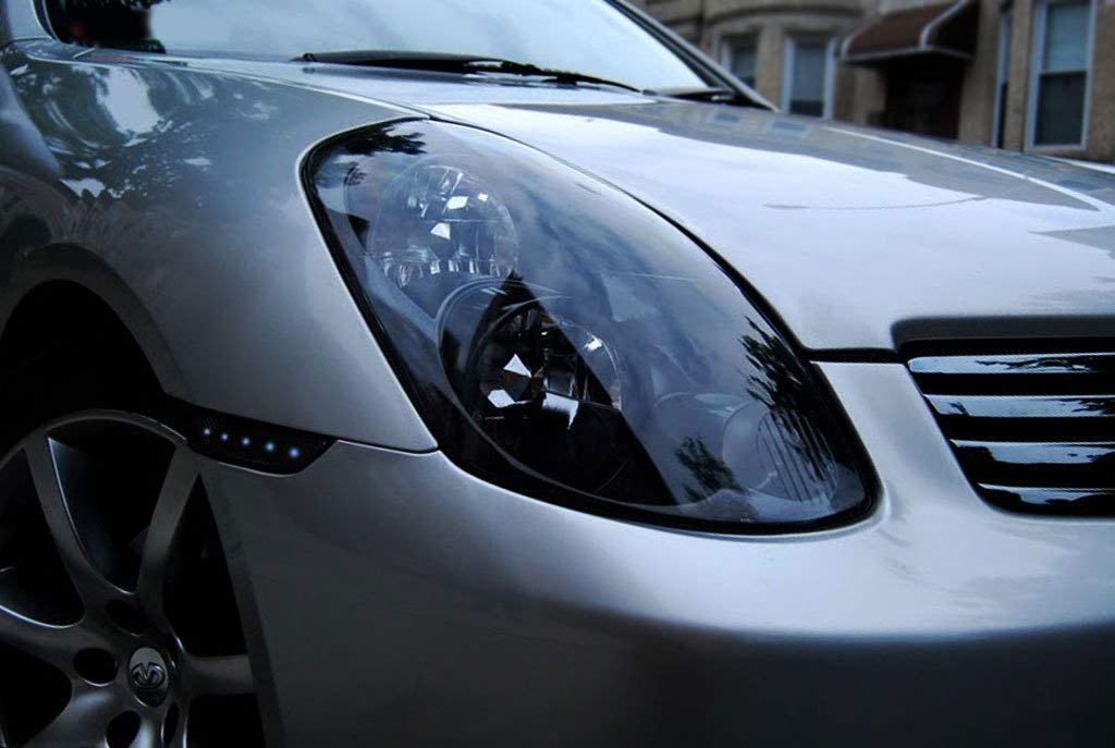 Ilmondomall Světlomet Zadní světlo a Mlhové světlo Světle Černá x Světelná Fólie, Fólie, Fólie, (040 200cm, Černá)