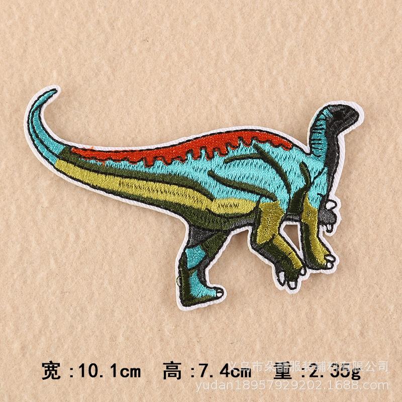 12 Stück Dinosaurier-Aufnäher für Kleidung Bügeln Gestickter Aufnäher Applikation Aufbügler Zubehör