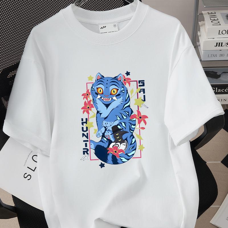 Kpop Korean Wave Witch Hunt Trendy Casual Short Sleeved Printed T-shirt 5988