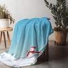 Tuniu Cute Snowman Plush Blanket for Winter Sofa Bed Bedroom Decoration Warm Soft Fleece Throw Blanket