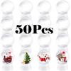 DIY Snow Globe Kit, Clear Plastic Christmas Ornaments, Home Decor, Lightweight White Display Containers for Crafts and Storage