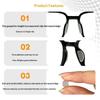 Adhesive Silicone Eyeglasses Nose Pads 10Pcs Anti Slip Bionic Lizard Skin Design for All Glasses Types Daily Use