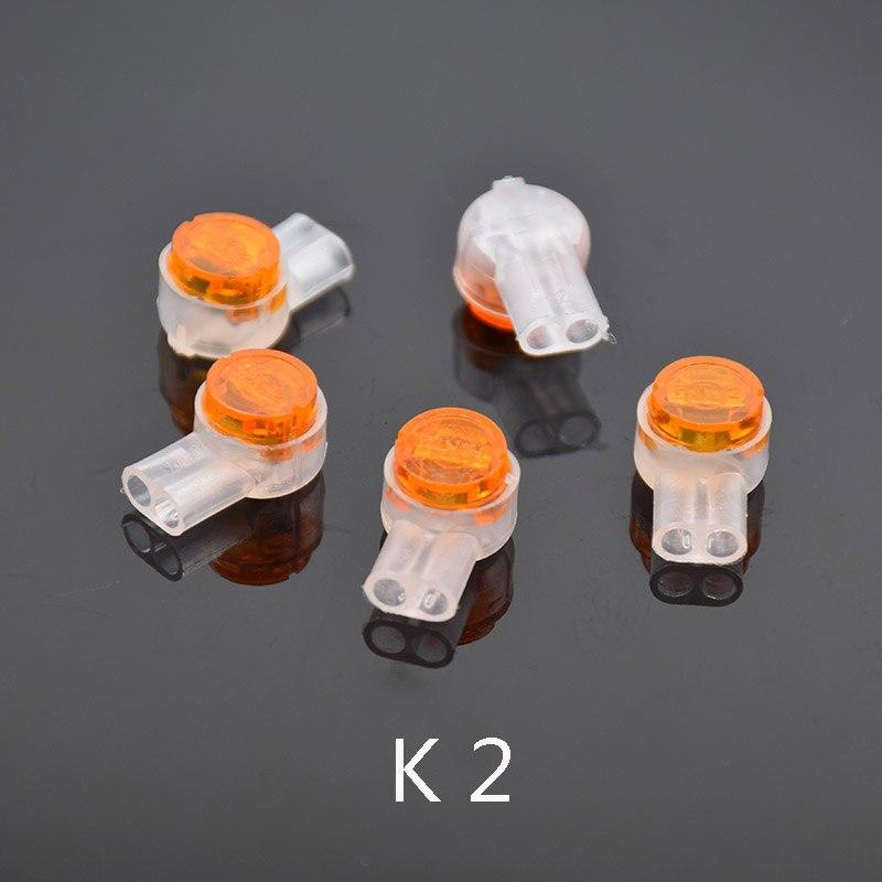 50pcs Waterproof Telephone Line Connector Data Phone Wire Butt Splice Ports K1/K2/K3 Crimp Terminal Connectors Assortment Kit