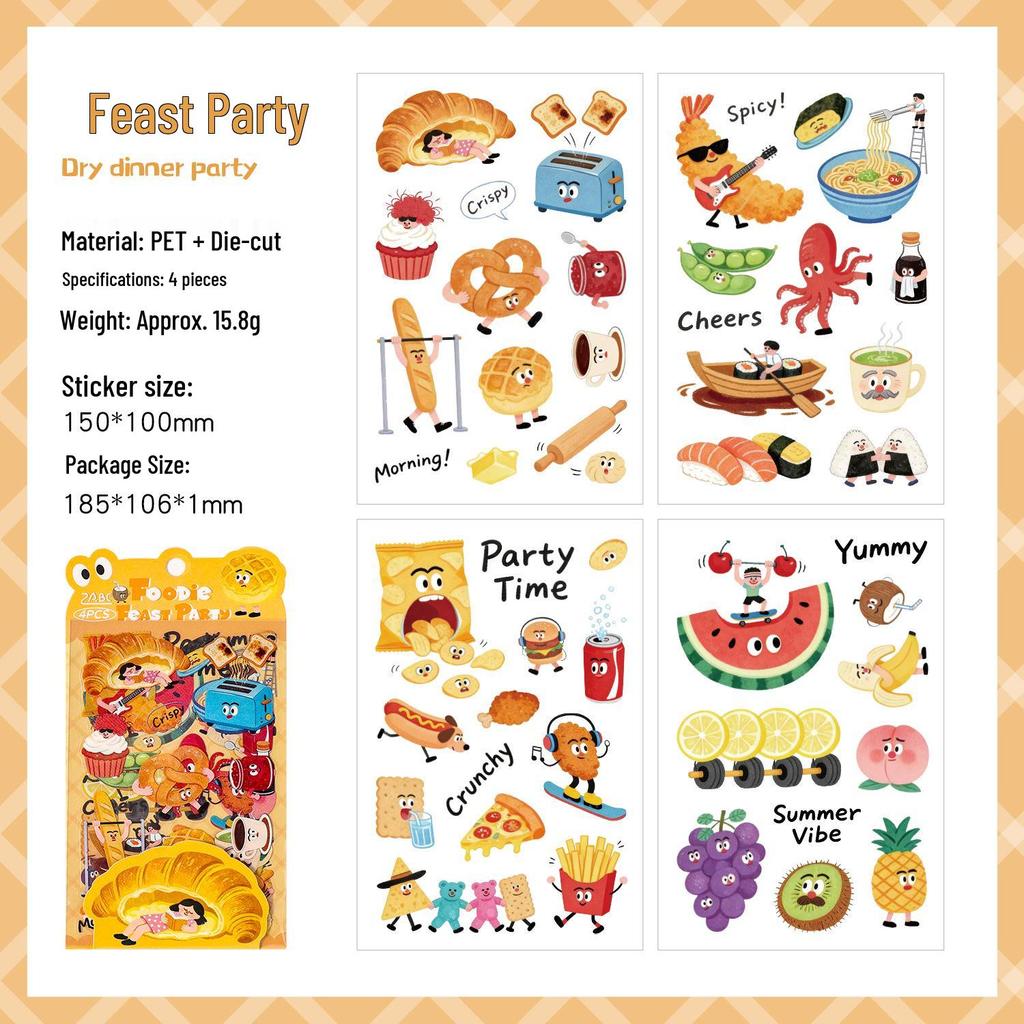New Cartoon PET Journal Stickers for Kids - Daily Fun DIY Materials