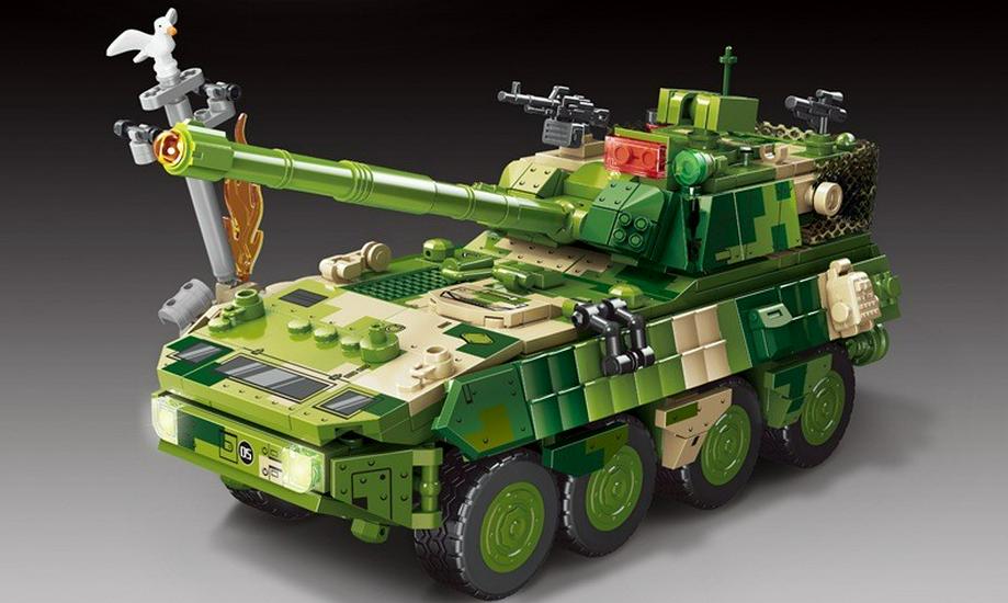 Sembo Bricks Military Tank Armory & Anti-Aircraft Vehicle Assembly Toy for Boys