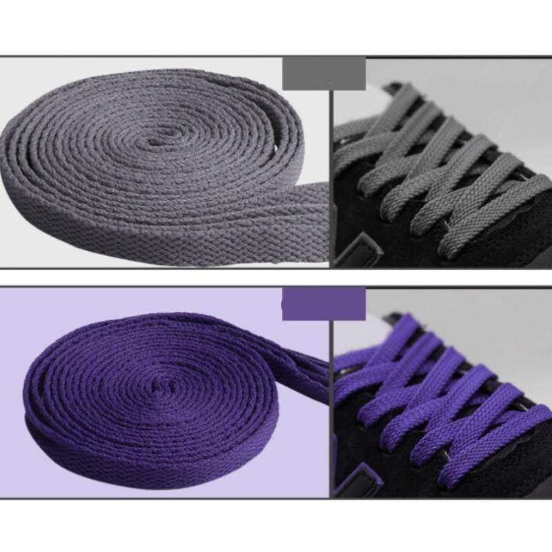 Terylene Cotton Shoelace Colorful Flat Shape Sports Casual Shoes Simple Fashion
