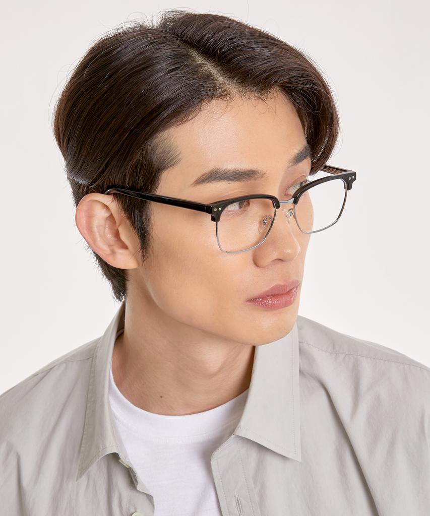 Eseubika Blake-C02 Blue Light Browline Glasses