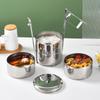 Zhenshijia 304 Stainless Steel 3-Layer Lunch Box