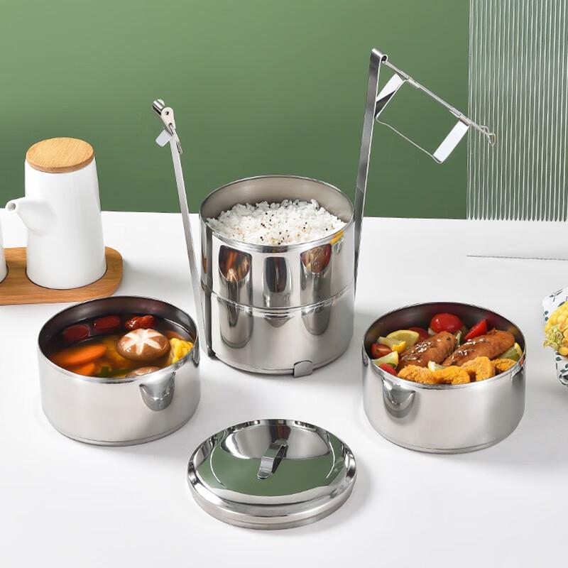 Zhenshijia 304 Stainless Steel 3-Layer Lunch Box