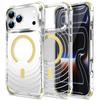 Applicable to iPhone18ProMax mobile phone case Apple 17 airbag transparent magnetic suction 16 four corners anti-drop 15 sets