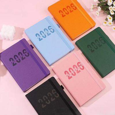 2026 Schedule Book A5 English Notepad Loose-leaf Notebook Office Efficiency Handbook Calendar Stationery School Supplies