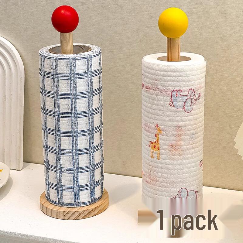 Wall-Mounted Wooden Kitchen Paper Towel Holder