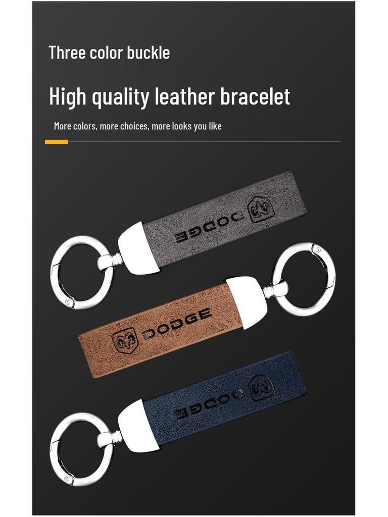 Schlüsselanhänger aus Metalllegierung und Leder für Dodge Viper und Coolway