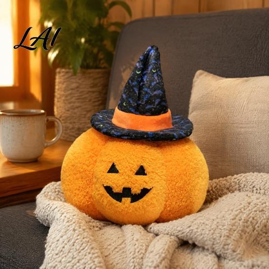 Cartoon Plushie Halloween Pumpkin Plush Toy Spooky Ghost Bat Demon Stuffed Doll Decorative Toy Holiday Party Decoration for Home Sofa Bed Dolls