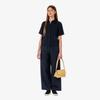 [Lacoste] Women's Linen Openwork Short-Sleeve Shirt CF197E-56GHDE