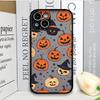 Cartoon Halloween Pumpkin Ghost Bat Pattern Phone Case for IPhone 11 12 13 14 16 15 Pro Max Mini XS X XR 7 8 Plus SE2 Back Cover