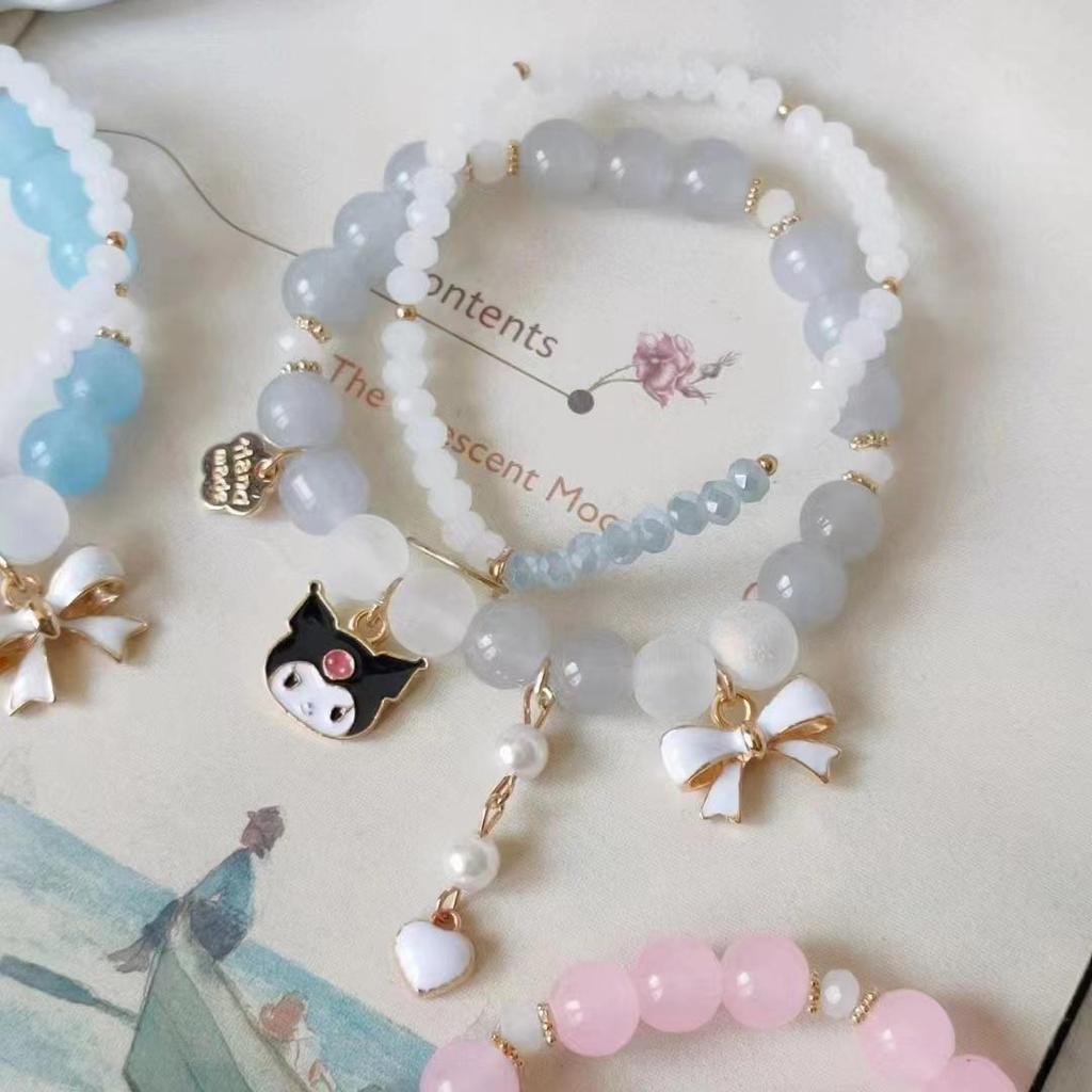 Cinnamoroll Princess Crystal Beaded Bracelet for Girls