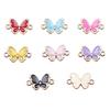 Enamel Charms Multi Color Butterfly Pendants For Floral Themed Jewelry