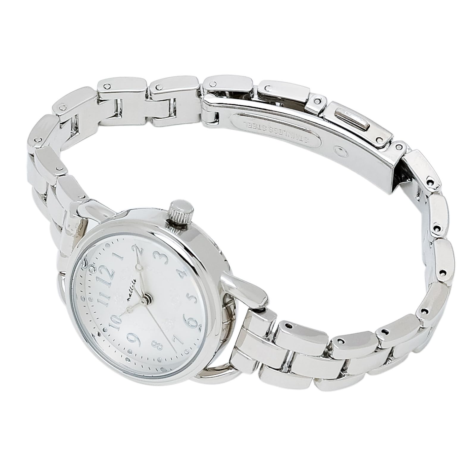 

Analog 5 ATM Water Metal WP [Fieldwork] Women s Watch, Resistant, Band, Silver, White, Aqua, ASS173P-1 білий