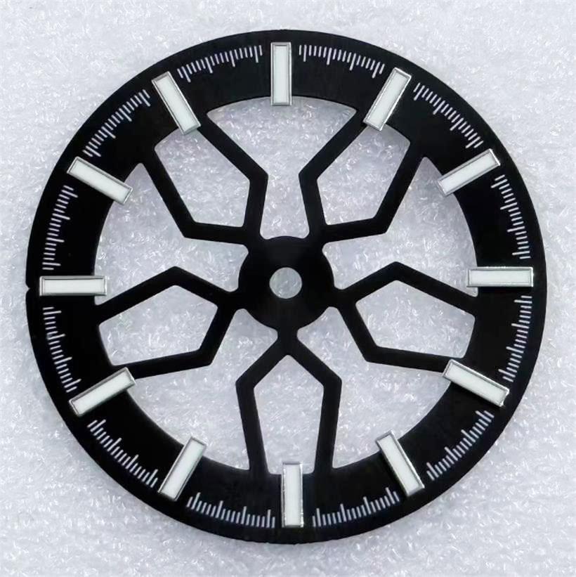 31.8MM Hollow Out Wheel Bone Green Luminous Dial Suitable For NH70 NH38 Mechanical Movement Watch Accessories