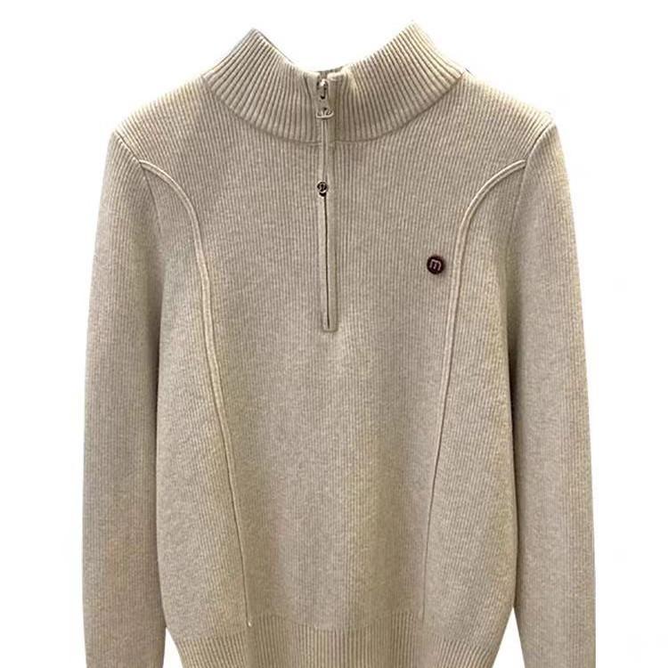 Gruby sweter z kołnierzem stójką, zamkiem błyskawicznym z przodu, z pluszu, z wysokim kołnierzem, damski, na jesień i zimę, z podszewką z polaru