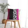Federa per Cuscino Rosa Shocking Strisce Animalier Zebra e Leopardo Federe Moderne per Cuscini per Divano del Soggiorno