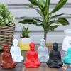 Mini Buddha Statues Assorted Colors Set of 6