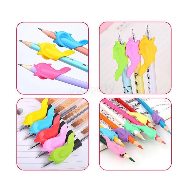 5-100 sztuk/zestaw Dziecięcy ołówek chwytak silikonowy Dziecko nauka pisania narzędzie urządzenie korekcyjne uchwyt długopisu rybnego pomoc w pisaniu uchwyt artykuły piśmiennicze