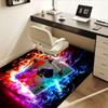 "Flaming Ace of Spades Playing Cards - Neon Poker Deck"Office Mat Home Decor Office Desk Chair Carpet for office ph80