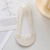 Shallow-mouthed Boat Socks, Women's Ice Silk Breathable, Odorless, Non-falling Heel Lace Lace Invisible Socks, Antibacterial Women's Socks